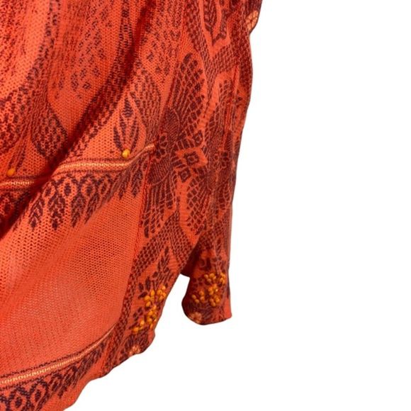 New Romantics FP Size Small Byzantine Dreams Tunic Top Coral Knitted Oversize - Picture 10 of 14